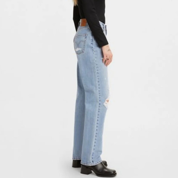 Levi's 501 90s Loose Straight Jeans Premium Denim in Sketch Artist 27 (4) - Picture 7 of 16